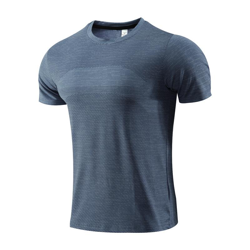 

Летняя мужская футболка с коротким рукавом для бега, быстросохнущая, дышащая, профессиональная, для марафона, с полурукавом, спортивная, для фитнеса, тренировок, эластичный топ s【recommend 45-55kg】