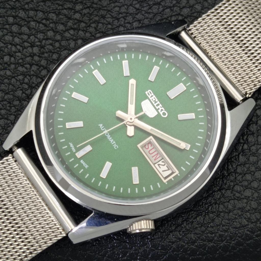 JAPAN VINTAGE REFURBISHED SEIKO 5 AUTOMATIC MENS GREEN DIAL WATCH a440532-9 Sk-a440532-1