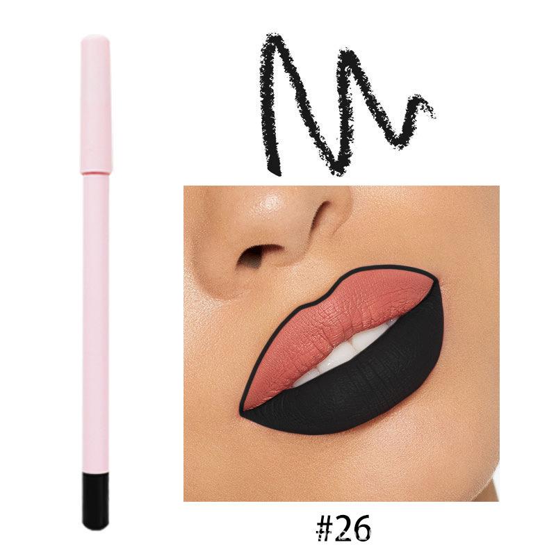 Deep Brown, Waterproof, Long-Lasting Lip Liner - 26 Colors Available.