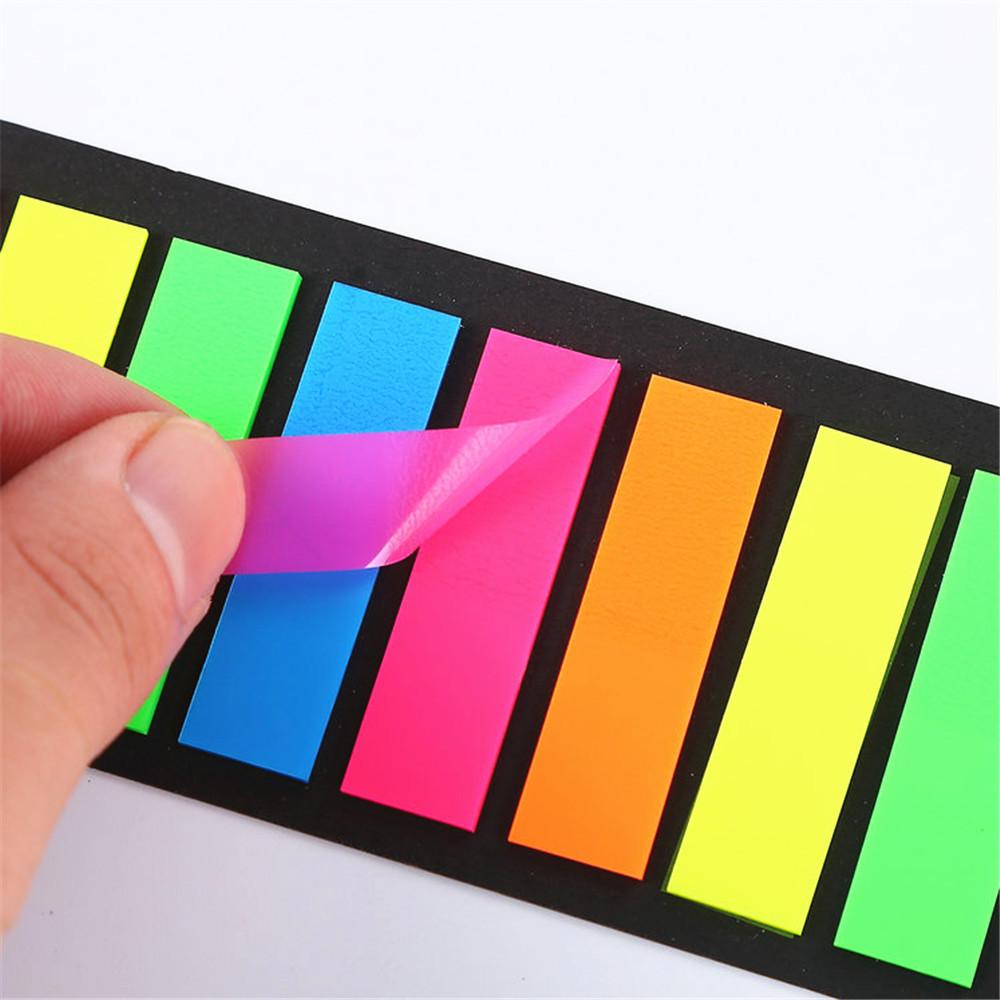 200 Sheets PET Page Markers Sticky Index Tabs Bright Colors Arrow Flag Tabs For Book Annotation Writable School Office Supplies