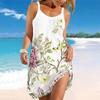 Abito da Spiaggia da Donna Mini Abito Stampa Casual Moderno Senza Maniche Vestibilità Larga Esterno Quotidiano Estate