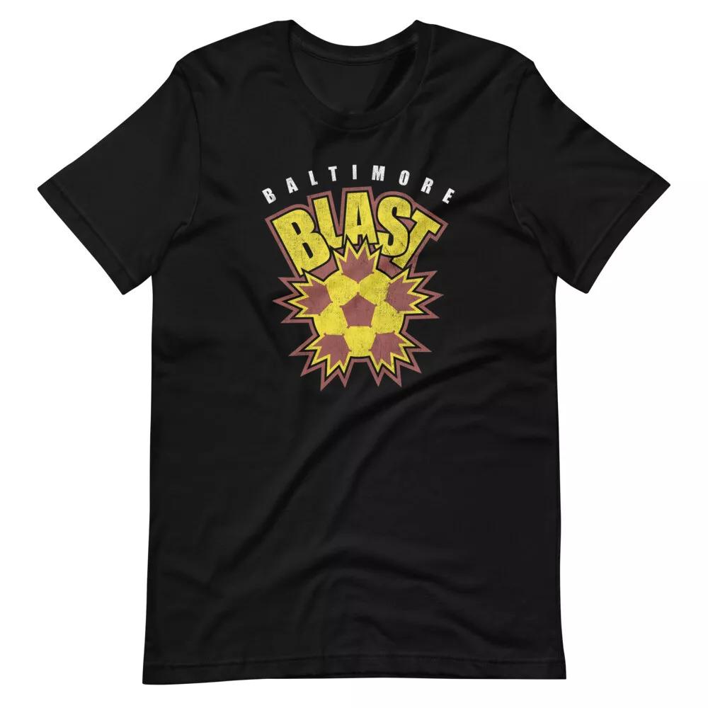 BALTIMORE BLAST Graphic Tee Shirt Black MISL Indoor Soccer Unisex T-Shirt 4XL
