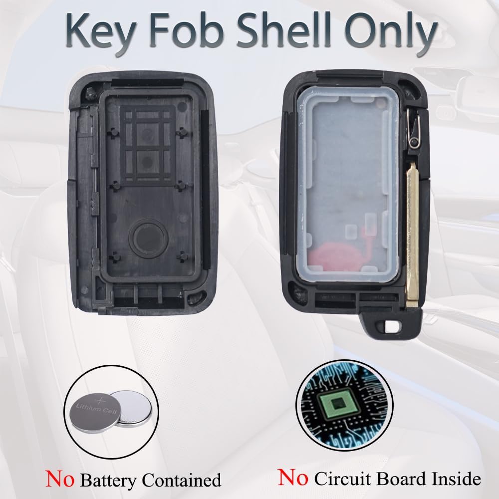 Key Fob Shell Case Replacement Fits for Toyota 4Runner Prius C Prius V Venza Scion TC 2010- Keyless Entry Remote Control 3 Button Pad Key Cover (