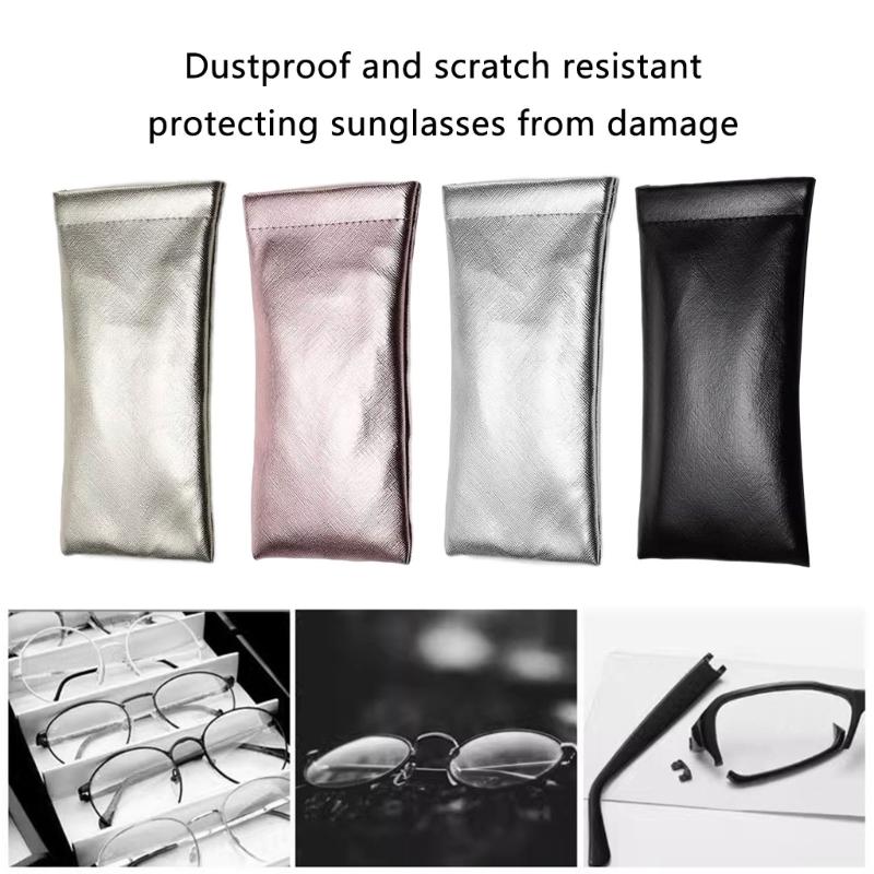 Multipurpose Simple Designs Sunglasses Bag Case with Zippers Closure for Dust and Scratch Protective Organization