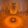 Crystal Rose Rechargeable Portable Touch Bedside Lamp Table Lamp For Living Room Bedroom