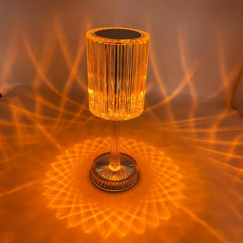 Crystal Rose Rechargeable Portable Touch Bedside Lamp Table Lamp For Living Room Bedroom