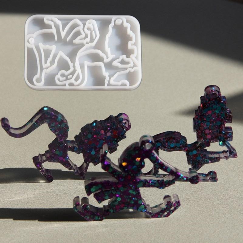 Silicone Elf Pendant Mold Easy Demolding Epoxy Mould For Handmade Jewelry Keychains Christmas Tree Ornaments