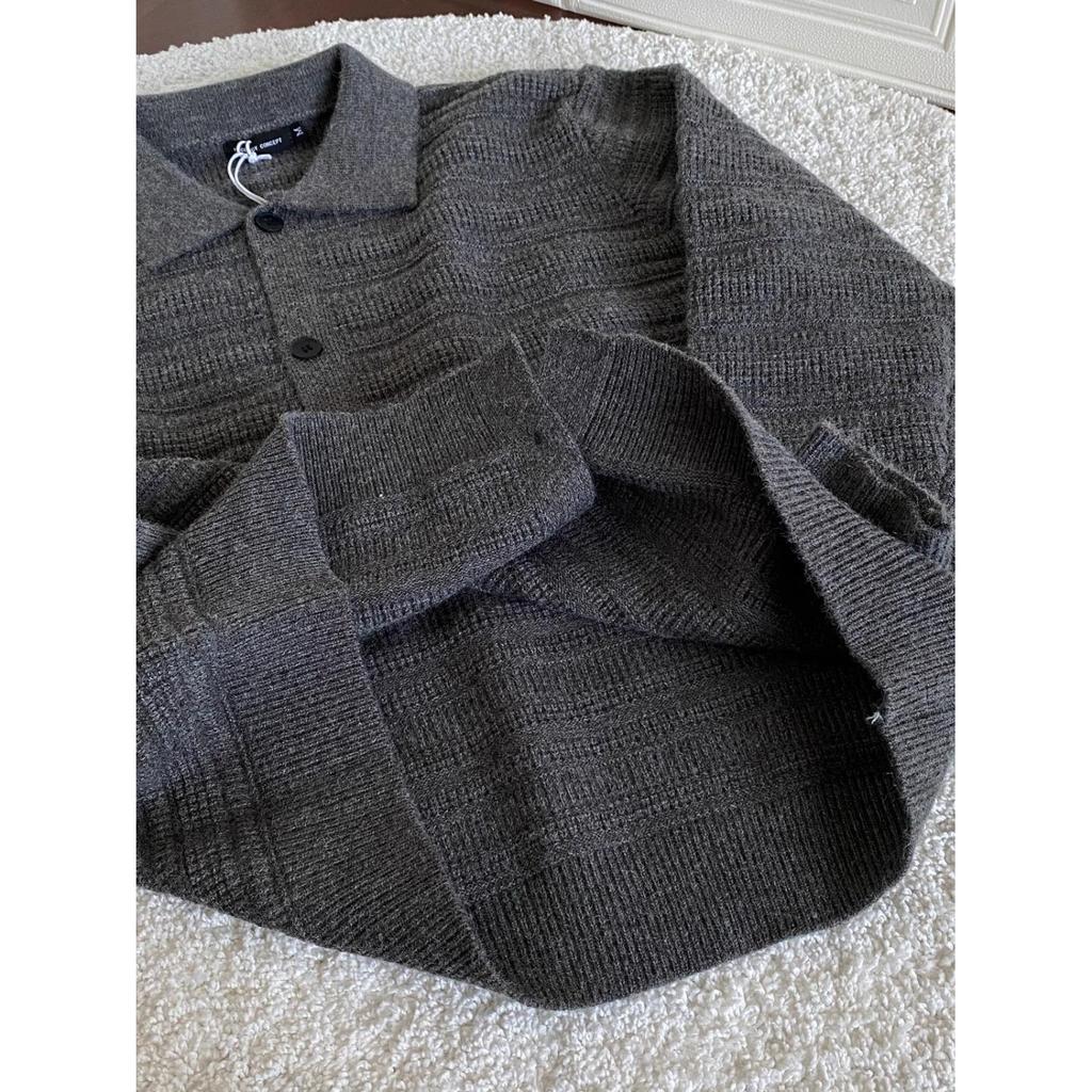 Men's Loose Fit Solid Color Retro Knit Cardigan Sweater Jacket