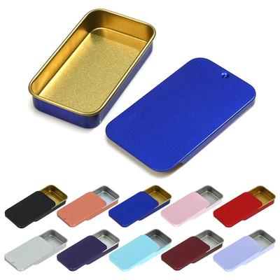 Schiebedeckel Leere Dosen Heim-Organizer Aufbewahrungs-Set Rechteckige Mini-Eisenbox Pillendosen Aufbewahrungsbox