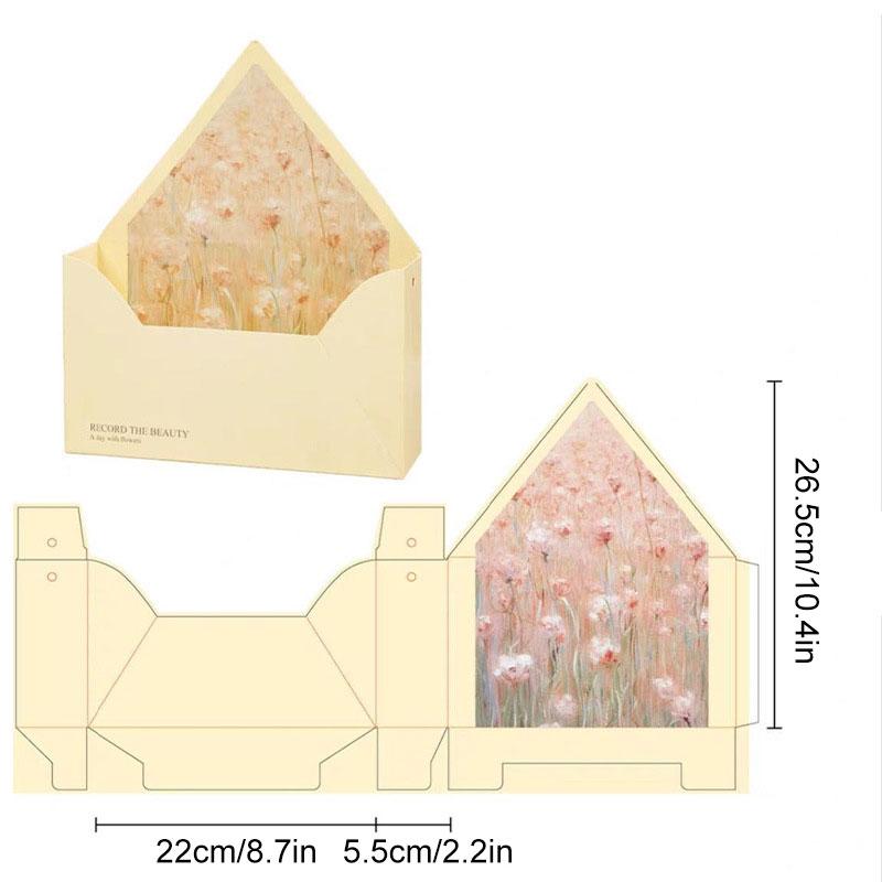5 st Tryckt Miljövänlig Blomlåda DIY Papperspresentkuvert Kuvert Presentförpackning Bukettinslagning