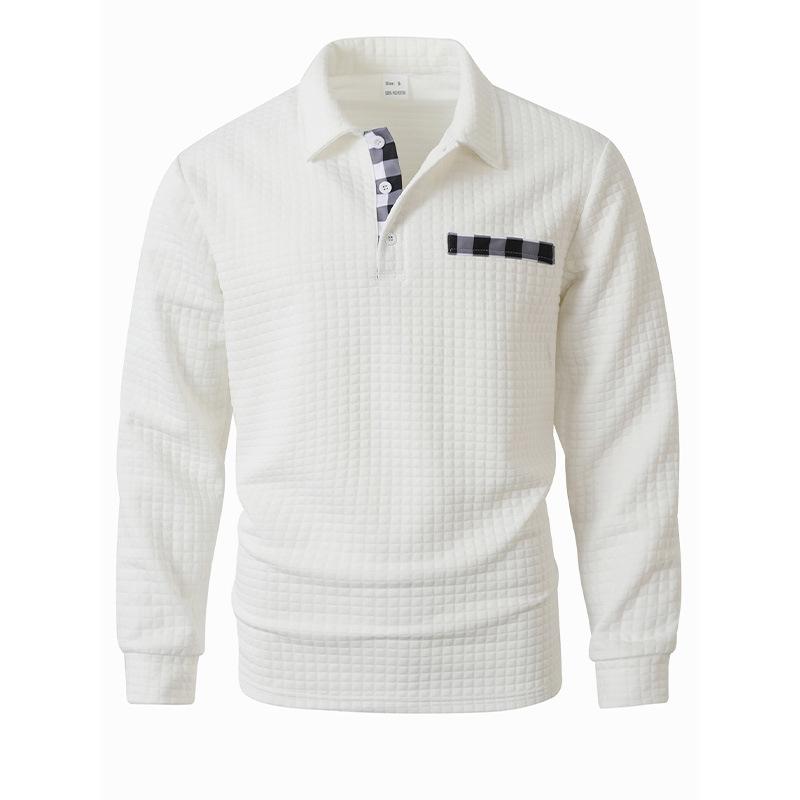 

Новая повседневная рубашка ПОЛО Осень-Зима 2025 с лацканом на молнии для мужчин S белый