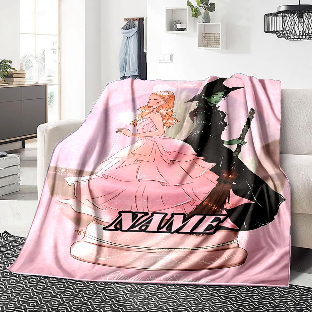 Custom Name "Magic Friendship" Blanket for Couch & Bed, Plush Cozy Fuzzy Blanket Super Soft & Warm Blankets for Fall and Winter. 0908373