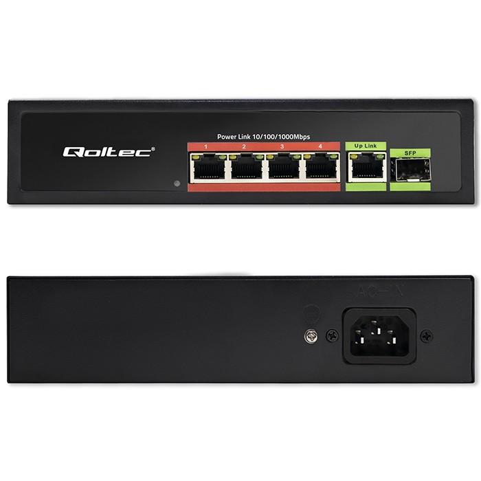 Ethernet PoE SWITCH 4x RJ45 PoE 1x RJ45Upli