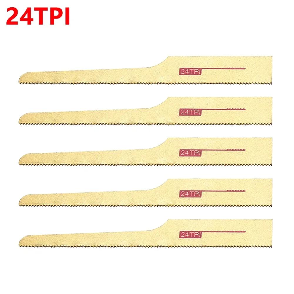 5pcs Pneumatic Small Air Saw Blades 14TPI 18TPI 24TPI 32TPI For Cutting Wood Pieces Fiberglass Plastic Sheet Metals Air Tool