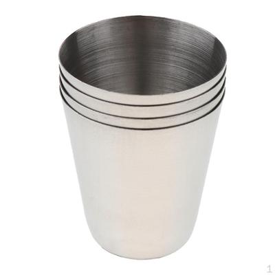 4× Shatterproof Stainless Steel Cups Perfect For Indoor E Outdoor