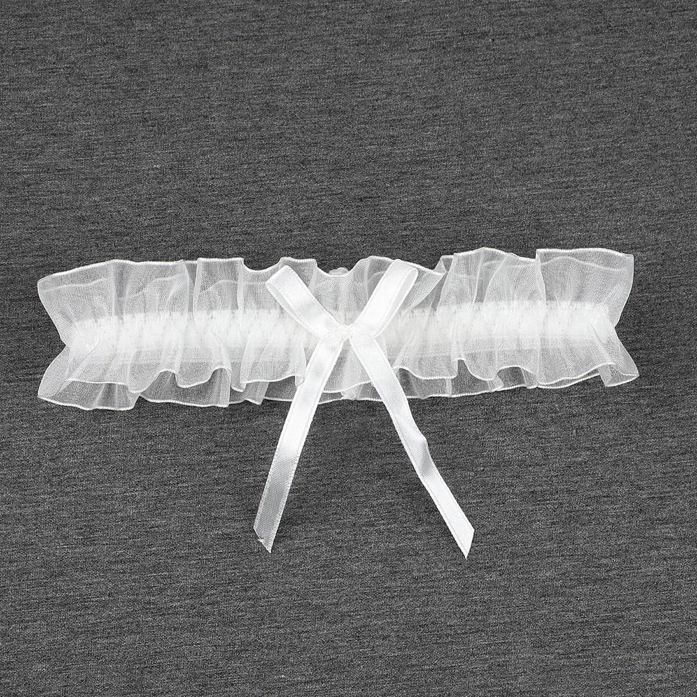 

Элегантный кружевной пояс для чулок с бантом для ног для женщин в разных цветах белый