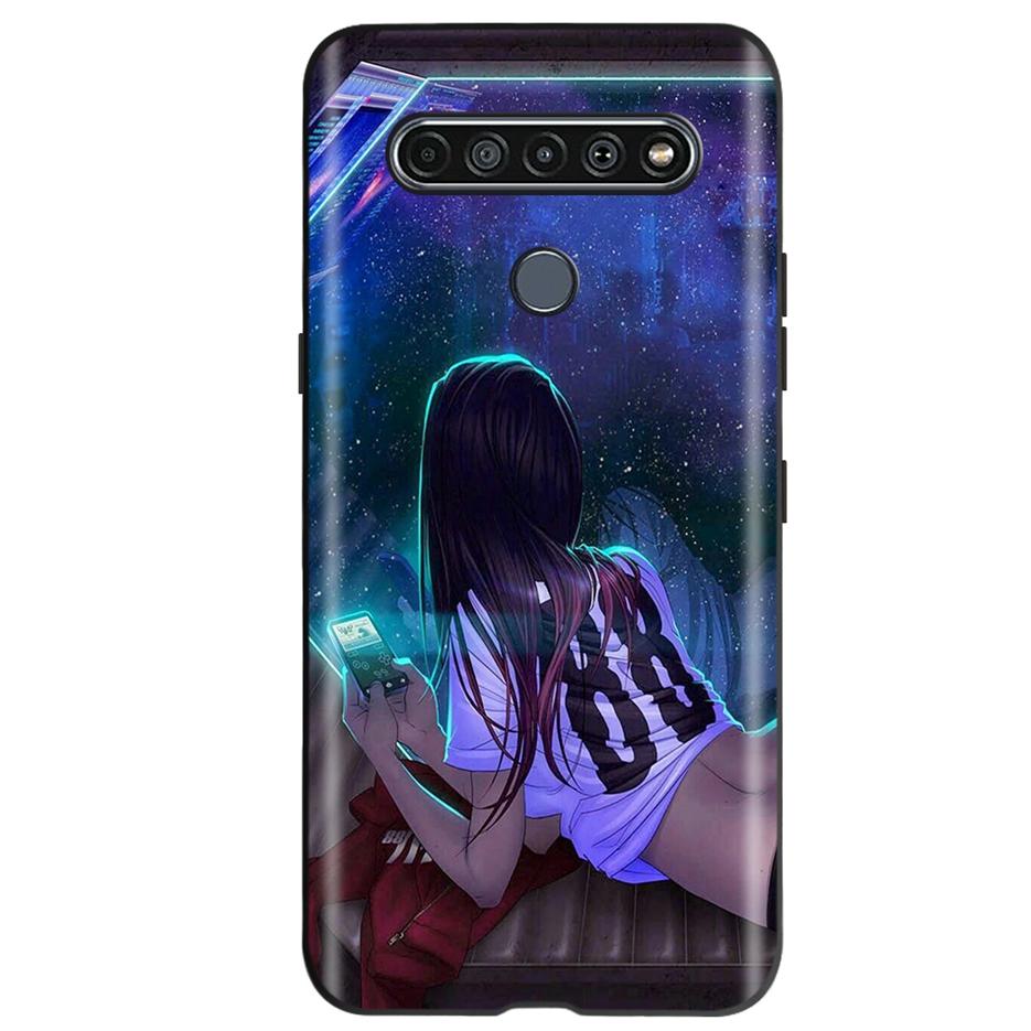 For LG K61 2020 Case Cute Cat Butterfly Soft Silicone Shockproof Phone Case For LG K61 K 61 Fundas Case LGK61 Coque 6.53'' Shell