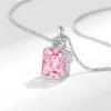 Ladies Elegant Square Zircon Pendant Necklaces