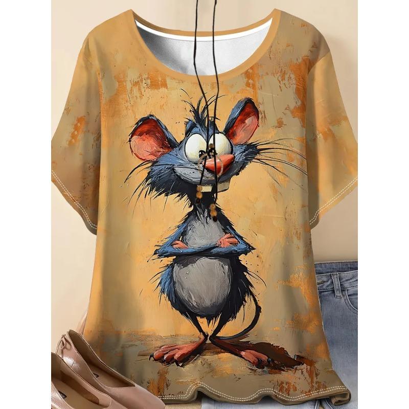 3D Printed Summer Fashion Women's T-Shirt Breathable Casual