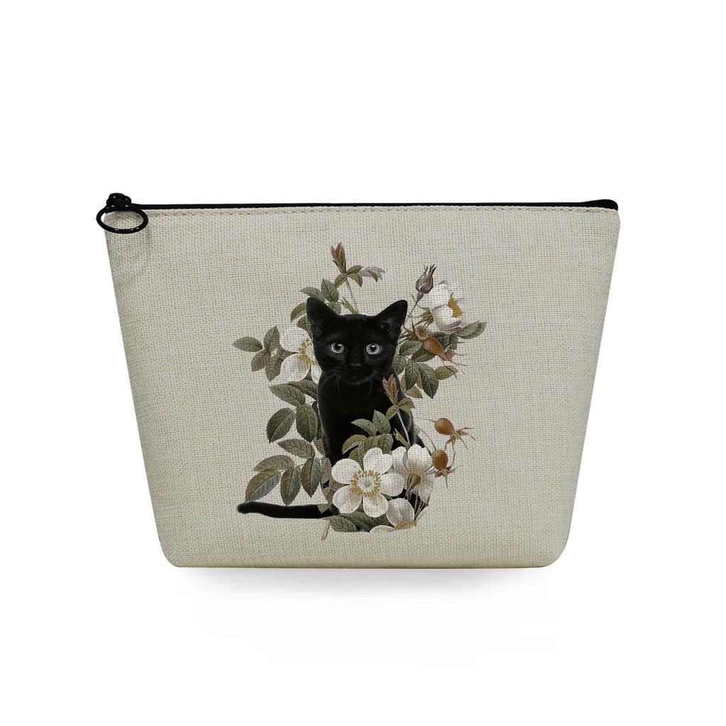 Women Cat Print Cosmetic Bag Toiletries Organize Travel Storage Case 6744