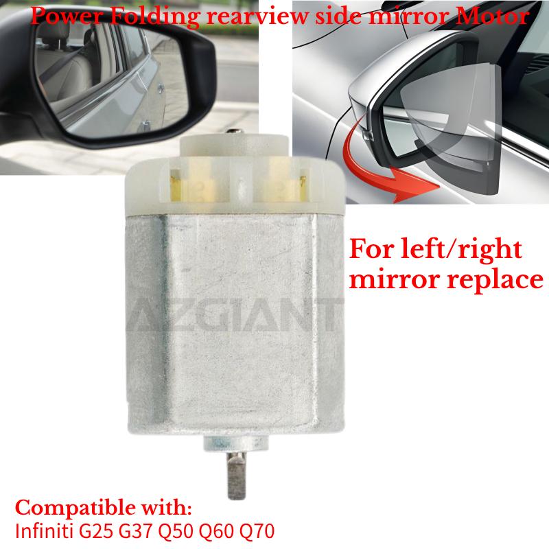 For Infiniti G25 G37 Q50 Q60 Q70 Q70L Left Right Electric Folding Rear View Side Mirror Motor D Cut AZGIANT Auto Accessories