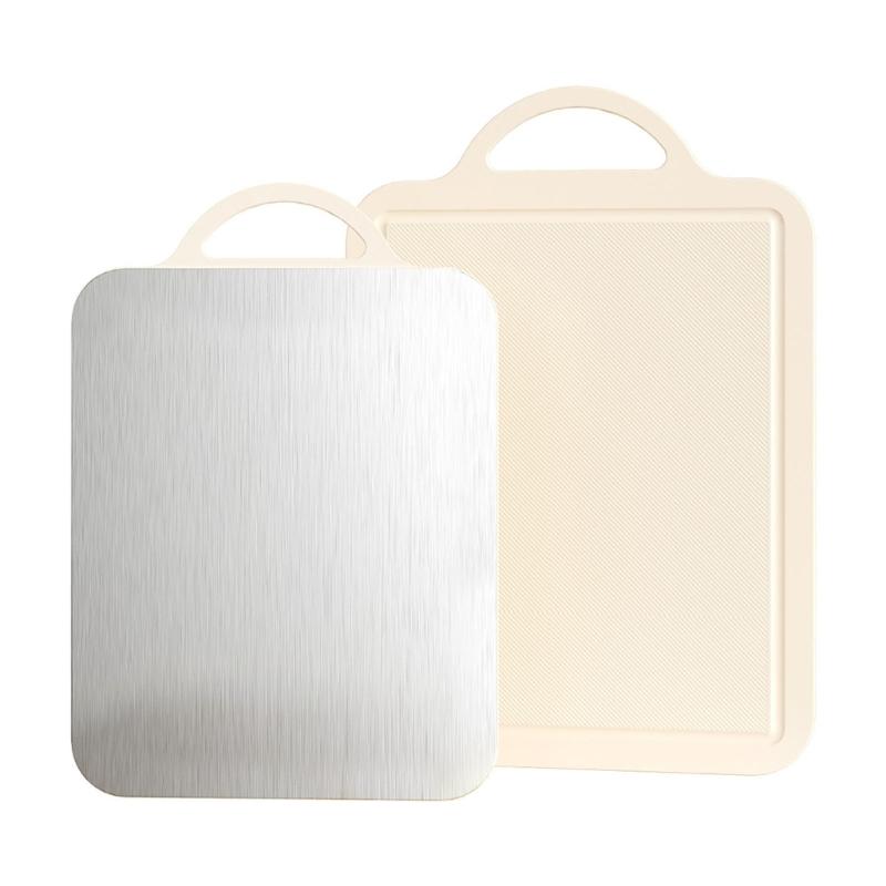 PP Stainless Steel Cutting Board Double Sided Easy Storage Dishwasher Safe Chopping Board Kitchen Accessory 1