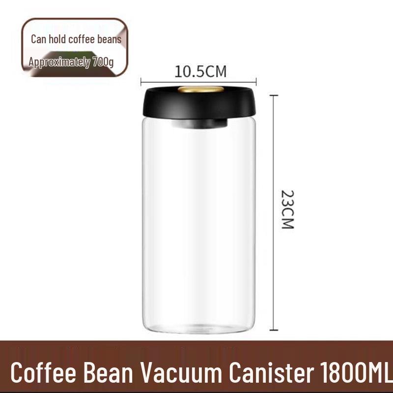 Vakuumversiegelter Kaffeelagerbehälter aus hochborosilicate Glas für Bohnen, Pulver und Körner