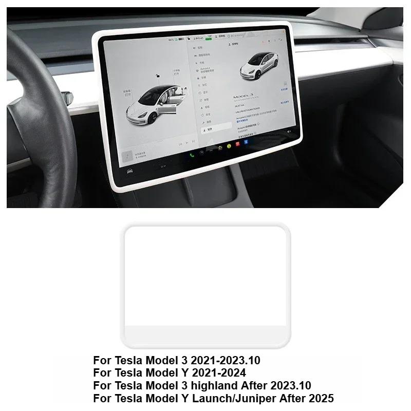 Indoor Rearview Mirror Frame for Tesla Model 3/Model Y Juniper Screen Display Protector Frame GPS Navigation Case Accessories