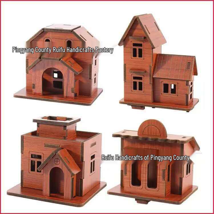 3D Wooden DIY House Model Puzzle