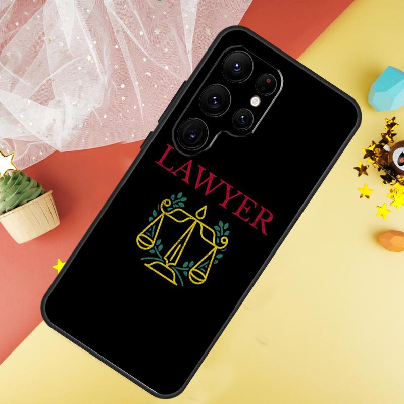Law Lawyer Judge Justice Phone Case For Samsung Galaxy S25 S26 Ultra S21 S20 S22 S23 Ultra S10 Plus S24 FE Cover Coque