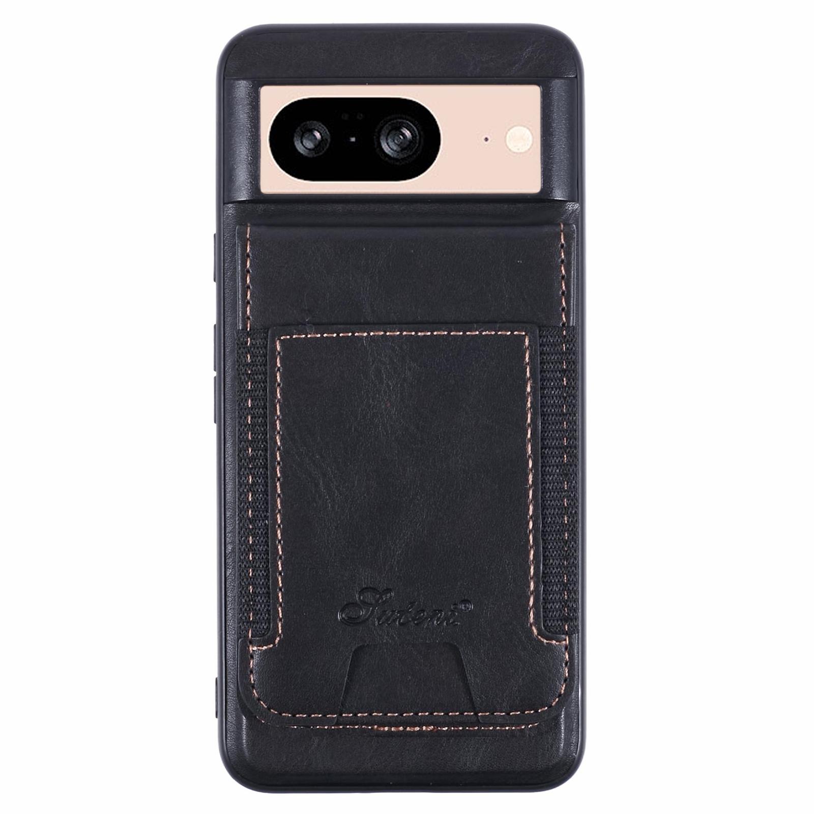 

SUTENI H17 For Google Pixel 8 Magnetic Case Card Holder Kickstand Phone Cover C