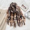 Fumai De Warm Plaid Imitation Cashmere Scarf