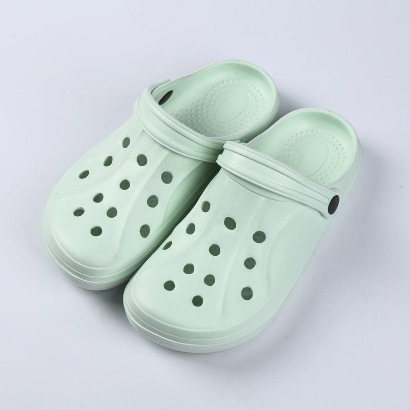 Indoor Home Non-slip Simple Garden Baotou Daily Light Shoes Solid Color Couple Hole Shoes