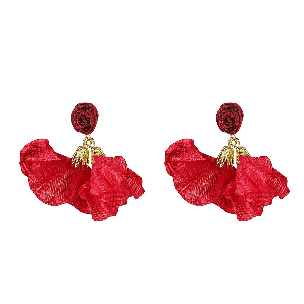 Французские серьги-кисточки с цветами в стиле мори, пасторальные, имитация цветов, милые, супер-фееричные, осенние, нишевые, персонализированные серьги