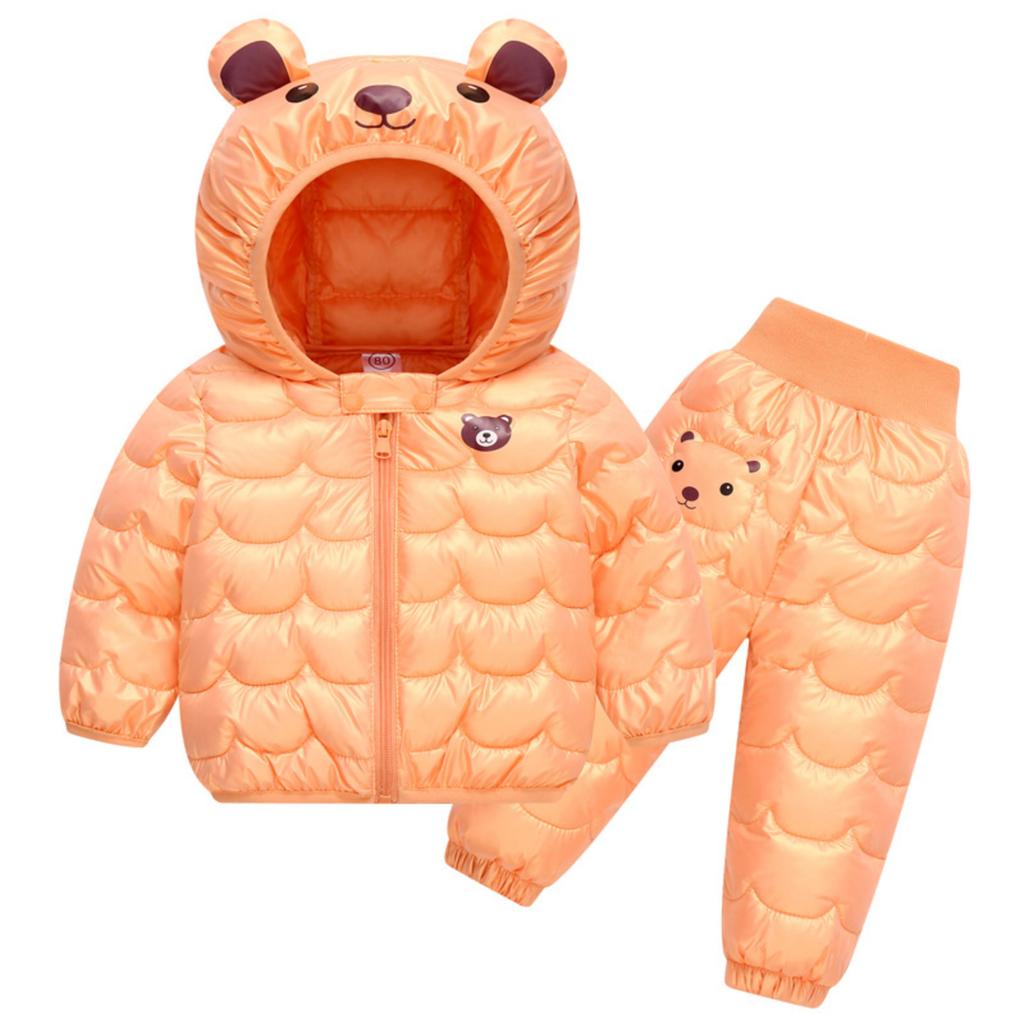 Children's Cotton-padded Jacket Set Children's Winter Coat Cotton-padded Jacket Cotton-padded Pants Two-piece Set