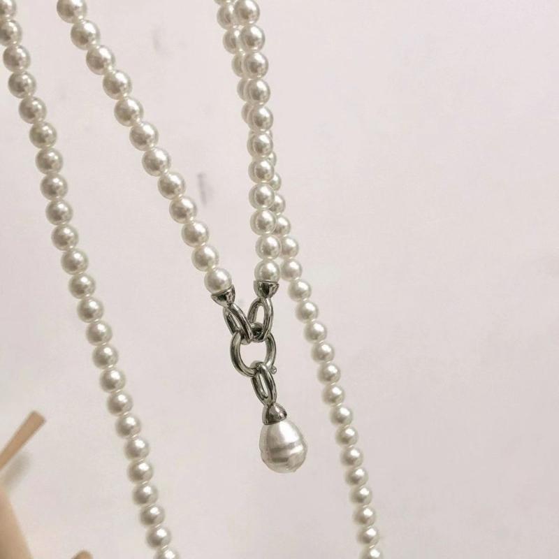 Elegant Pearls Body Chain Necklace Stylish Pearls Body Accessory Elegant Crossbody Chain for Party and Wedding Wear