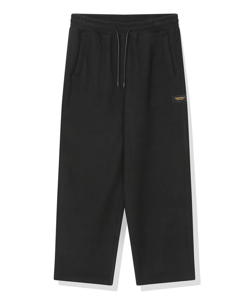 BEENTRILL Corduroy Fleece Sweatpants (Black)