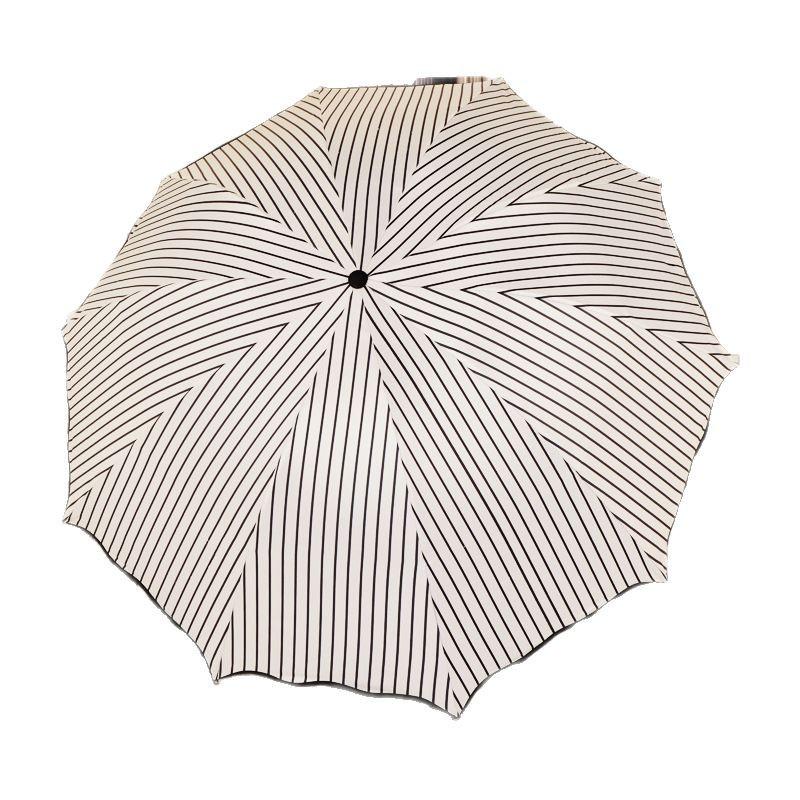Compact Dual-Use Women's Parasol: Rain & Sun Protection, UV Shield, Korean Style, Fresh Folding Design, Elegant & Practical.