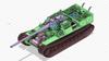 JagdTiger Full Interior Kit Printed Plastic 1/144 (Interior Only) [3D Model]