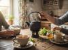 CAST IRON KETTLE BEE 1.2 L TEA INFuser + Warmer