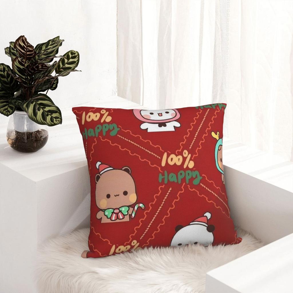 Cartoon Cute Bubu Dudu Christmas Pillowcase Soft Polyester Cushion Cover Decorations Throw Pillow Case Cover Home Zippered 18''