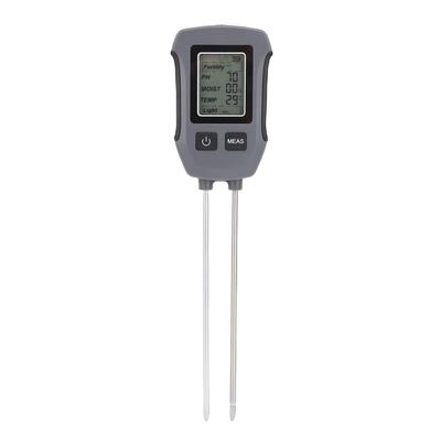 Digitaler Bodensensor 2 Sonden LCD-Anzeige Batteriebetrieben Fruchtbarkeit Feuchtigkeit pH Temperatur Licht