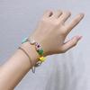 Chinese Retroinspired Style Alloy Bracelet For Women With Beads Geometric