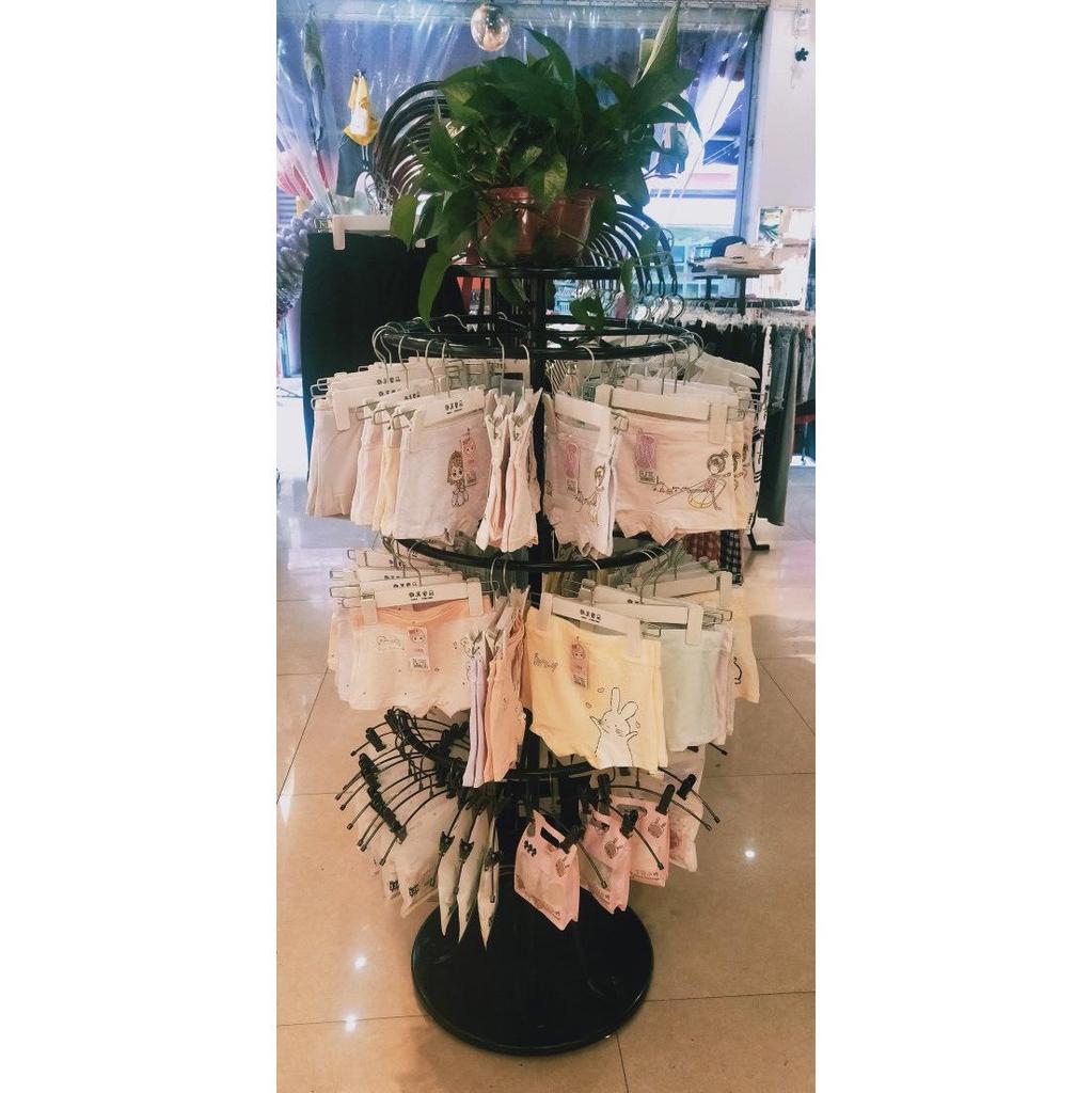Scaffale in Ferro Rotante da Pavimento per Biancheria Intima e Slip