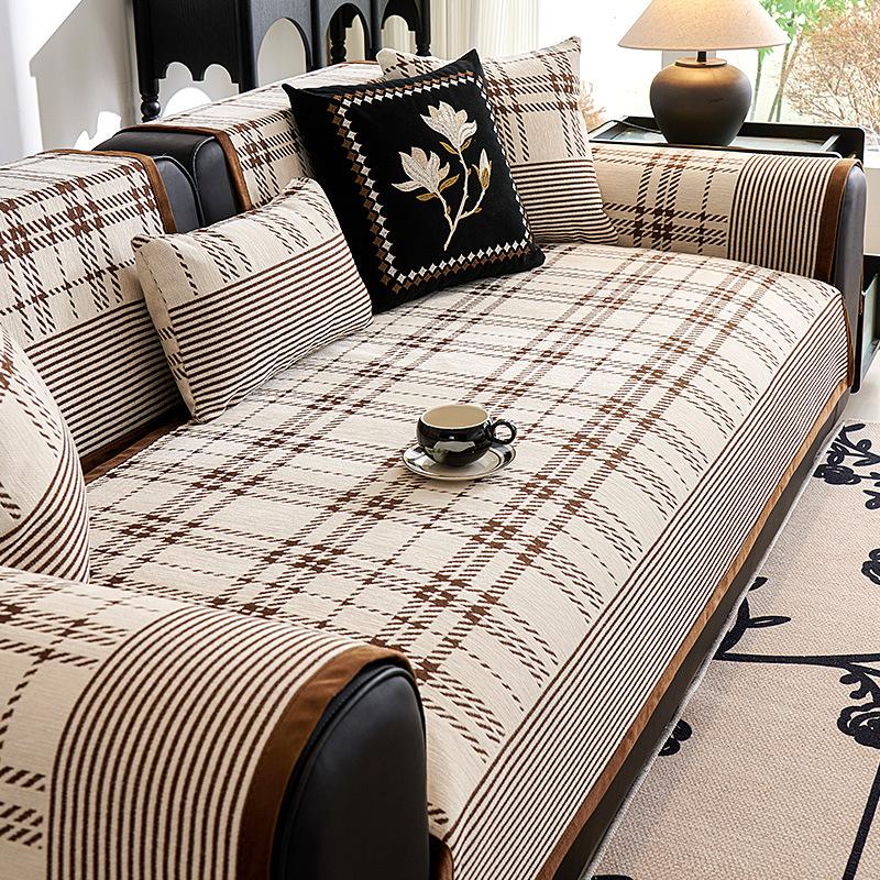 Light Luxury High-End Sofa Cushion Chenier  New All-Inclusive Universal Sofa Cover Cloth Straight Row Seat Cushion