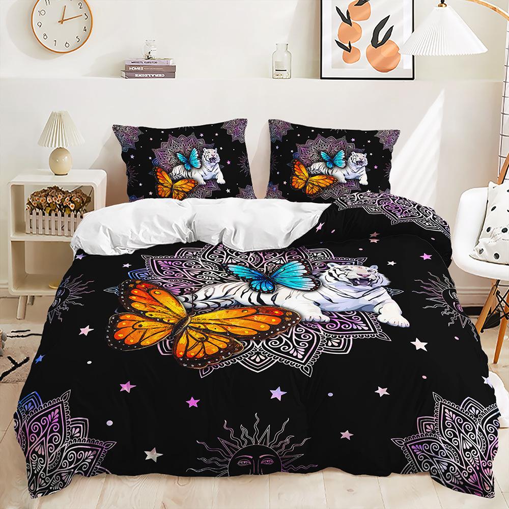 Three-Piece Butterfly Quilt Set Two-Piece Bedding Set Digital Printing 3D Set