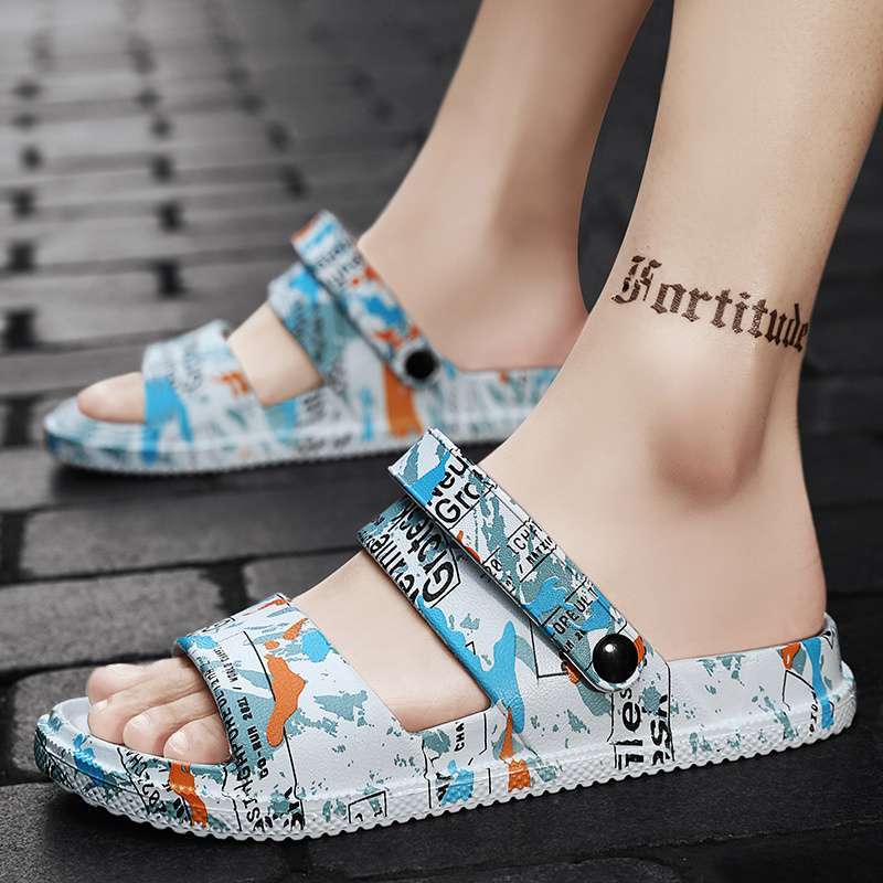 Slippers Men's Summer Wear Non-slip and Deodorant Dual-purpose Driving Sandals Men's Stepping On Shit Soft-soled Wear-resistant Sandals Men