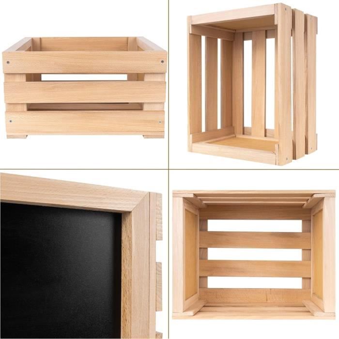 Wooden Crate for Vinyls - CREATIVE DECO - Vintage Storage - Up To 80 Records