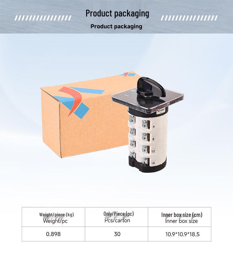 Zhuochao SZL9-75/D1050.4 Universal Changeover Rotary Switch (LW31 GLE9 Equivalent)