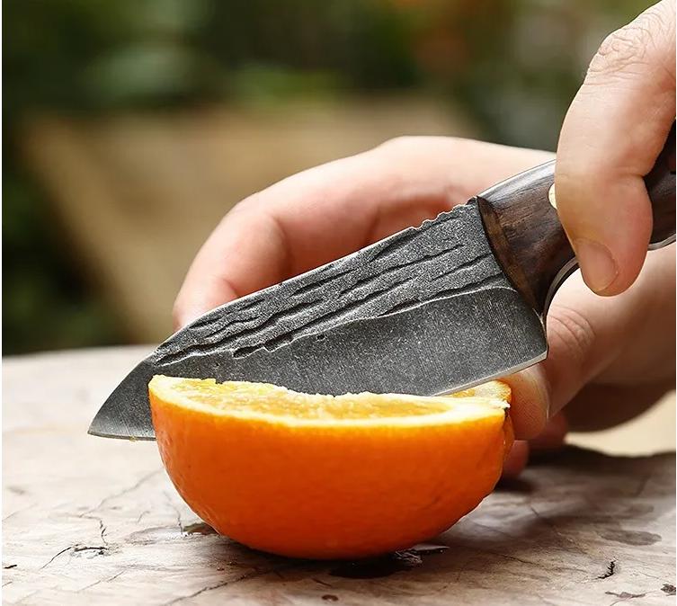 New Design Stainless Damascus Pattern Boning Knife Stainless Steel Forged Kitchen Fruit Knife Meat Knife Chopper Knife Kitchen Knives